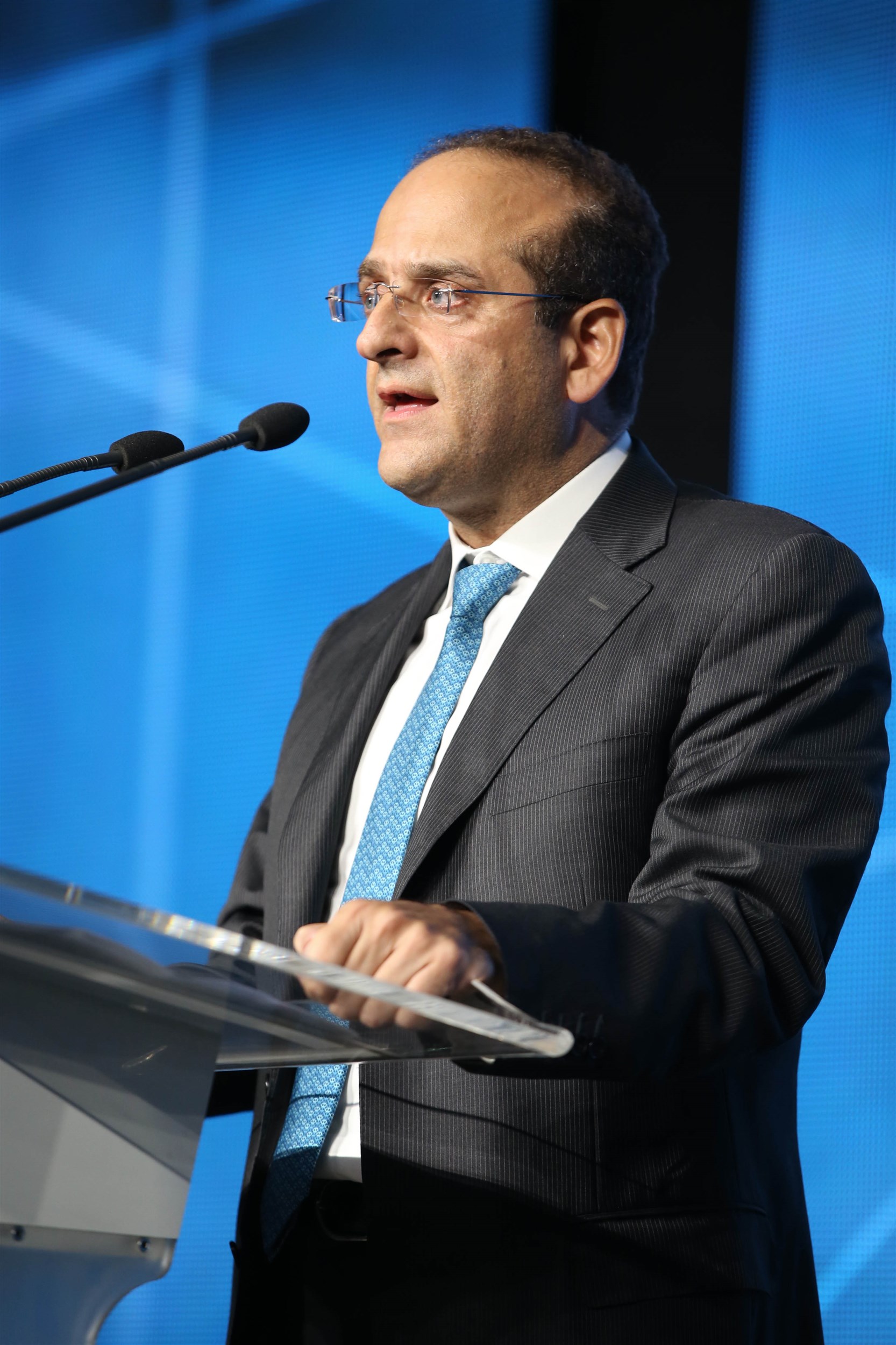 h.e. minister of economy mr. raed khoury during his speech