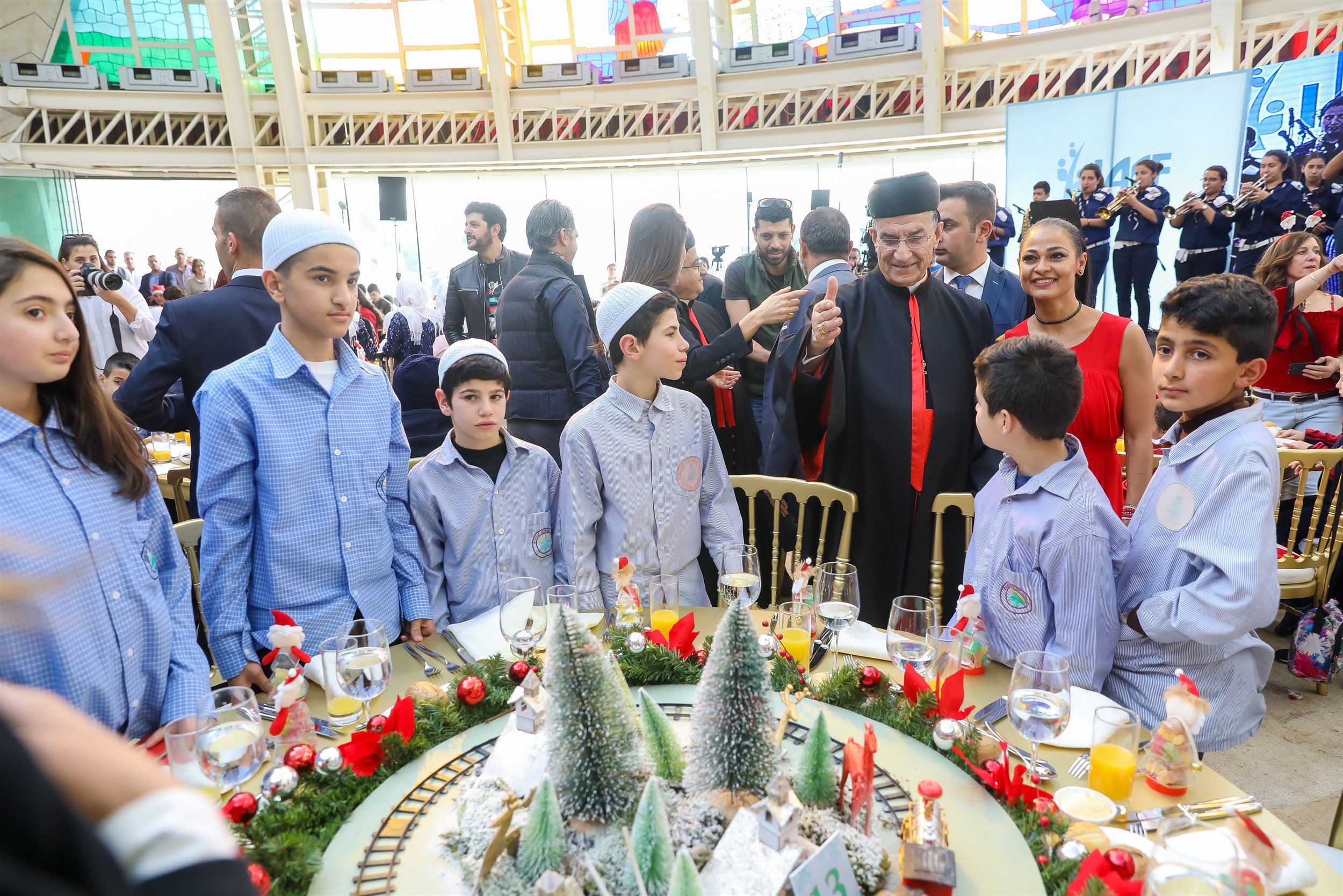 his beatitude the patriarch cardinal mar bechara boutros al-rahi welcome students of barouk official school