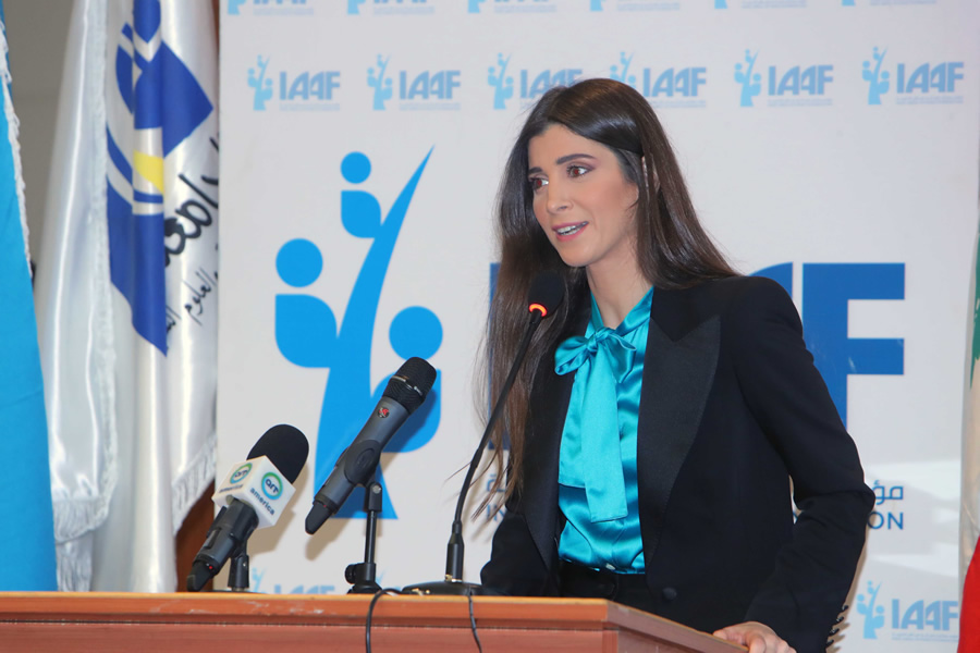 the founder and president of the iaaf mrs. inas al jarmakani 