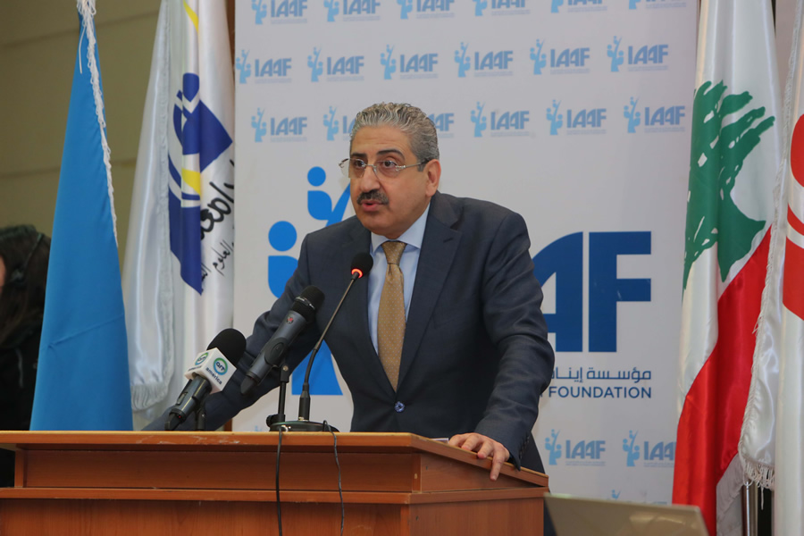 the president of the lebanese university professor fouad ayoub expressing his delight in the continuous involvement of the iaaf with the public university through empowering and enabling the lebanese youth. he believes that this is a reflection of the appreciation held by the iaaf towards the lebanese university and its importance to our society.