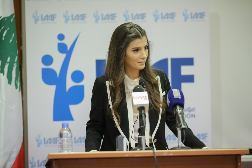 mrs. inas al jarmakani supporting the lebanese youth. 