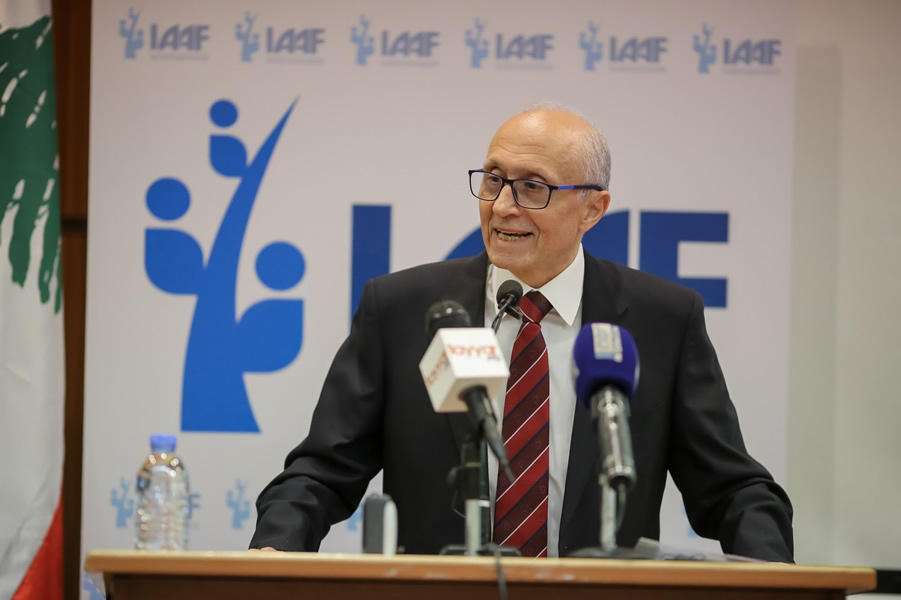 the judge dr. marwan karkabi supporting the launching of the iaaf adala initiated by the iaaf to empower students of the legal field in his attempt to encourage the achievements of rights, truths and proper functioning of the judiciary system.